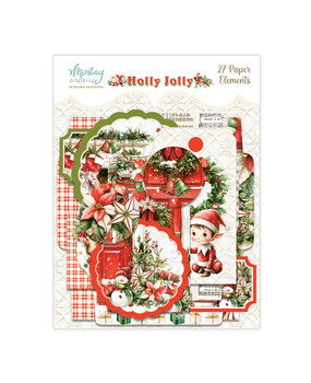 Mintay Holly Jolly 6x8 Inch Paper Elements (27 pcs) (MT-HOL-LSCE)