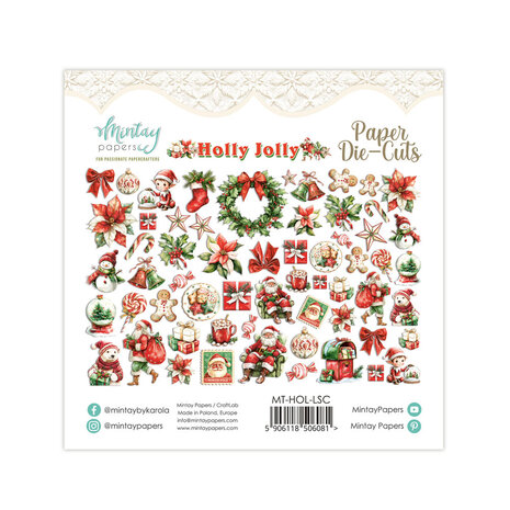 Mintay Holly Jolly Paper Die-Cuts (60 pcs) (MT-HOL-LSC)