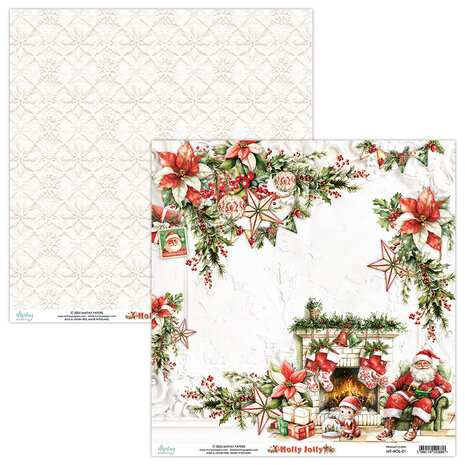 Mintay Holly Jolly 8x8 Inch Scrapbooking Paper Pad (MT-HOL-08)