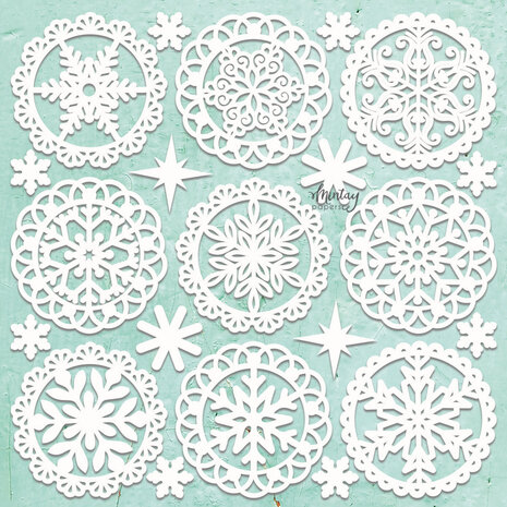 Mintay Chippies Decor 12x12 Inch Winter Doilies (MT-CHIP2-D108) Mintay Chippies Decor 12x12 Inch Winter Doilies (MT-CHIP2-D108)