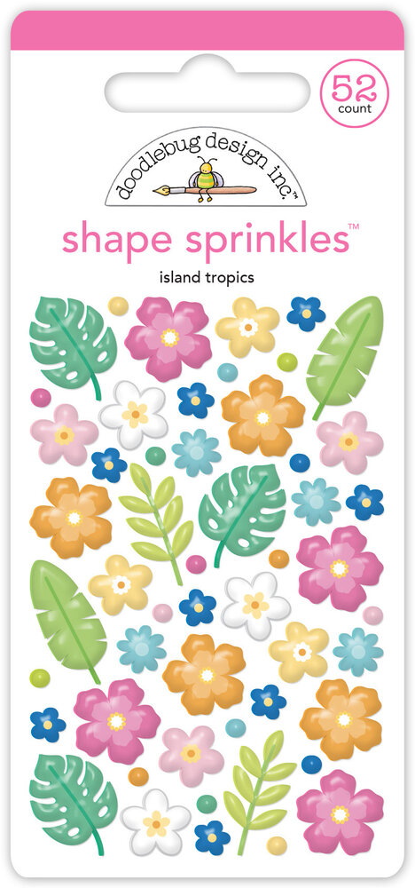 Doodlebug Design Summer Fun Island Tropics Shape Sprinkles (8892)