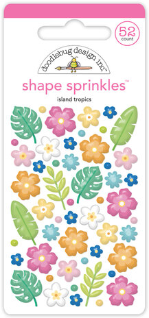 Doodlebug Design Summer Fun Island Tropics Shape Sprinkles (8892)