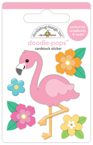 Doodlebug Design Summer Fun Flora Flamingo Doodle-Pops (8896) Doodlebug Design Summer Fun Flora Flamingo Doodle-Pops (8896)
