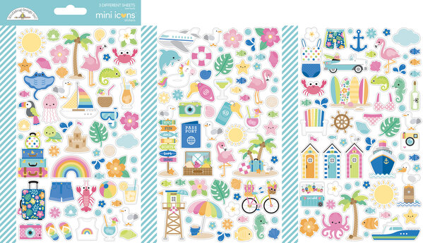 Doodlebug Design Summer Fun Mini Icons Stickers (8906)