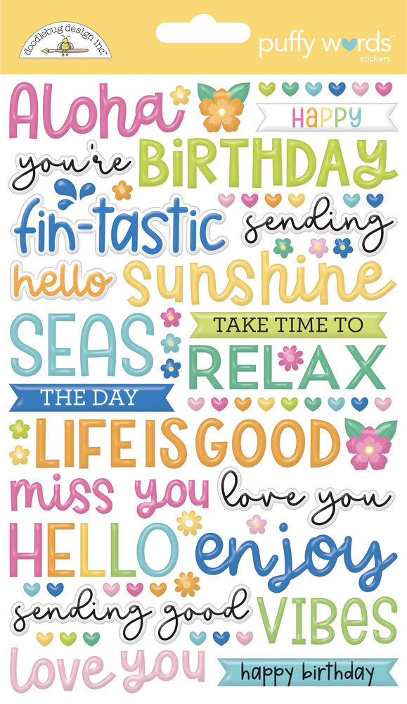 Doodlebug Design Summer Fun Puffy Words Stickers (8908) Doodlebug Design Summer Fun Puffy Words Stickers (8908)