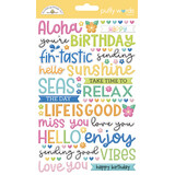 Doodlebug Design Summer Fun Puffy Words Stickers (8908)