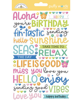 Doodlebug Design Summer Fun Puffy Words Stickers (8908)