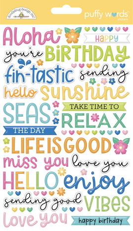 Doodlebug Design Summer Fun Puffy Words Stickers (8908) Doodlebug Design Summer Fun Puffy Words Stickers (8908)