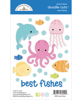 Doodlebug Design Summer Fun Best Fishes Doodle Cuts (8920)