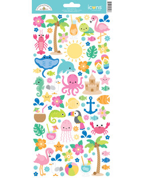 Doodlebug Design Summer Fun Icons Stickers (8926)