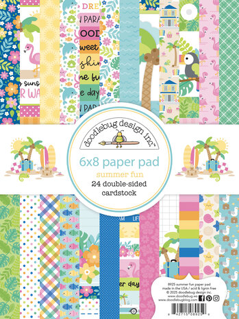 Doodlebug Design Summer Fun 6x8 Inch Paper Pad (8925) Doodlebug Design Summer Fun 6x8 Inch Paper Pad (8925)
