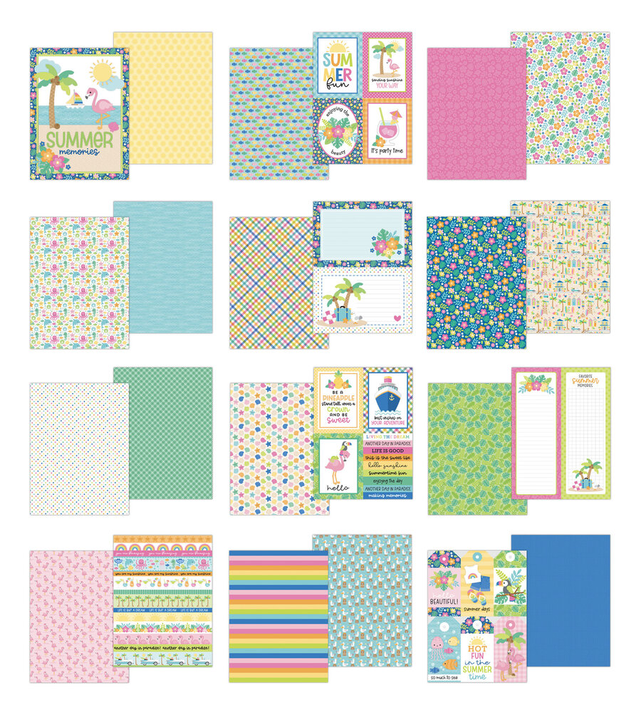 Doodlebug Design Summer Fun 6x8 Inch Paper Pad (8925) Doodlebug Design Summer Fun 6x8 Inch Paper Pad (8925)