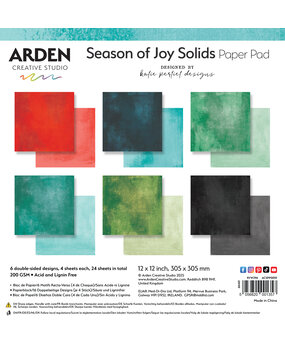 Arden Creative Studio Season of Joy Solids 12x12 Inch Paper Pad (ACSPP0010)