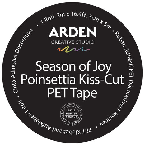 Arden Creative Studio Season of Joy Kiss-Cut PET Tape Poinsettia (5cmx5m) (ACSCT0005)