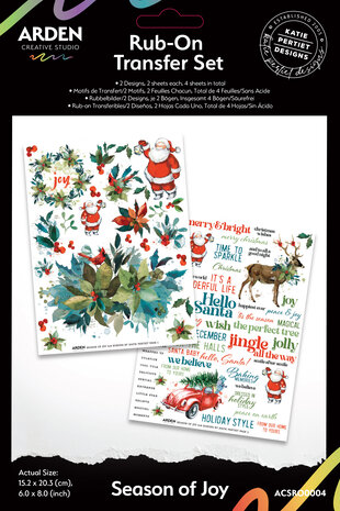 Arden Creative Studio Season of Joy 6x8 Inch Rub-On Transfer Set (ACSRO0004) Arden Creative Studio Season of Joy 6x8 Inch Rub-On Transfer Set (ACSRO0004)