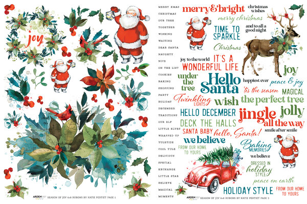 Arden Creative Studio Season of Joy 6x8 Inch Rub-On Transfer Set (ACSRO0004) Arden Creative Studio Season of Joy 6x8 Inch Rub-On Transfer Set (ACSRO0004)