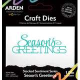 Arden Creative Studio Sentiment Series Craft Die Stacked Season's Greetings (ACSCD0017)
