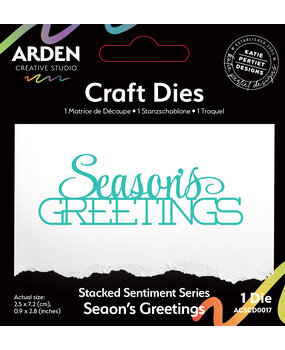 Arden Creative Studio Sentiment Series Craft Die Stacked Season's Greetings (ACSCD0017)