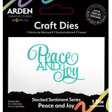 Arden Creative Studio Sentiment Series Craft Die Stacked Peace and Joy (ACSCD0020)