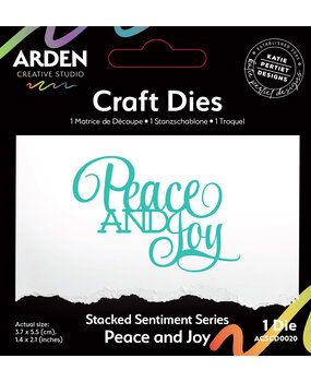 Arden Creative Studio Sentiment Series Craft Die Stacked Peace and Joy (ACSCD0020)