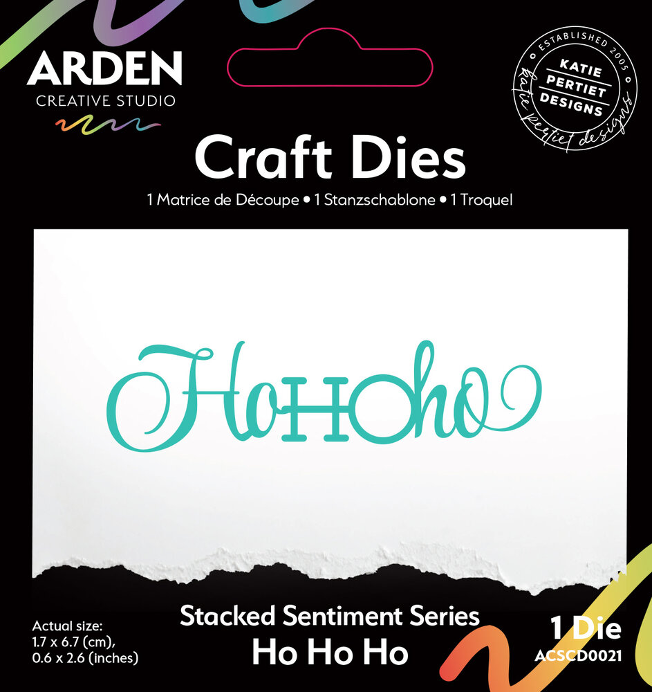 Arden Creative Studio Sentiment Series Craft Die Stacked Ho Ho Ho (ACSCD0021)