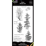 Arden Creative Studio Maker Series 4x8 Inch Clear Stamp Set Winter Etchings (ACSCS0012)
