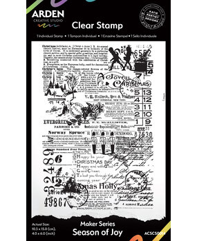 Arden Creative Studio Maker Series 4x6 Inch Clear Stamp Season of Joy (ACSCS0014)