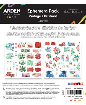 Arden Creative Studio Vintage Christmas Ephemera Pack (64pcs) (ACSEP0004)