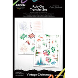 Arden Creative Studio Vintage Christmas 6x8 Inch Rub-On Transfer Set (ACSRO0003)