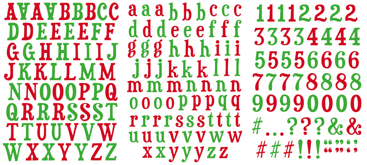 Arden Creative Studio Vintage Christmas 6x8 Inch Alphabet Stickers (3pcs) (ACSAS0001)