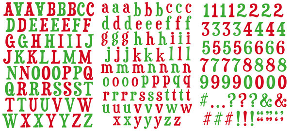 Arden Creative Studio Vintage Christmas 6x8 Inch Alphabet Stickers (3pcs) (ACSAS0001)