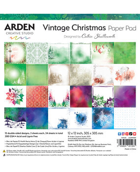 Arden Creative Studio Vintage Christmas 12x12 Inch Paper Pad (ACSPP0007)