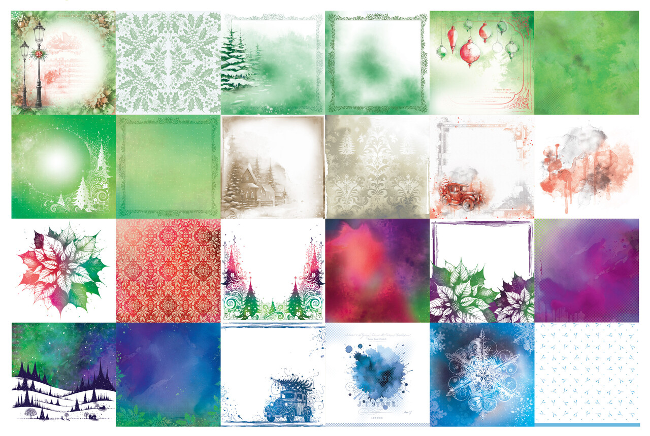 Arden Creative Studio Vintage Christmas 12x12 Inch Paper Pad (ACSPP0007)