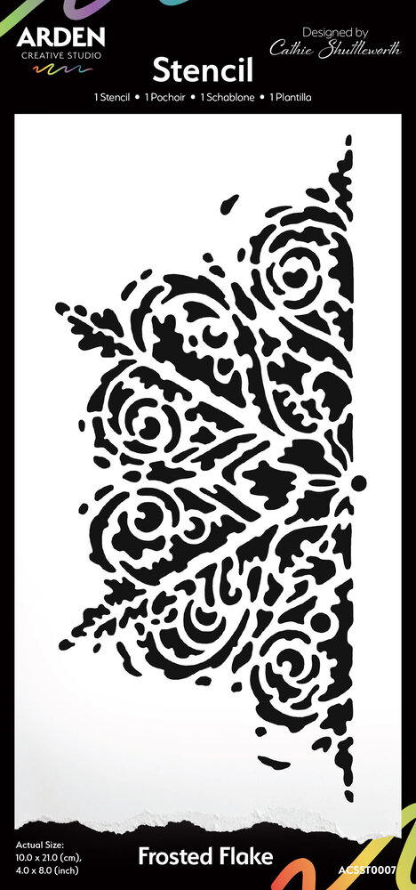 Arden Creative Studio Frosted Flake 4x8 Inch Stencil (ACSST0007) Arden Creative Studio Frosted Flake 4x8 Inch Stencil (ACSST0007)
