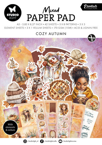 Studio Light Cozy Autumn Essentials Mixed Paper Pad (SL-ES-MPP369) Studio Light Cozy Autumn Essentials Mixed Paper Pad (SL-ES-MPP369)