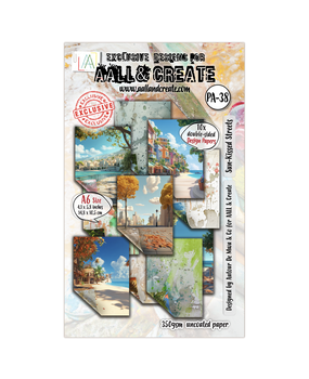 Aall and Create Weathered Wanderings A6 Design Paper Sun-Kissed Streets (AALL-PA-038)