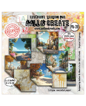 Aall and Create Weathered Wanderings 6x6 Inch Design Paper Tropical Alleyways (AALL-PA-039)