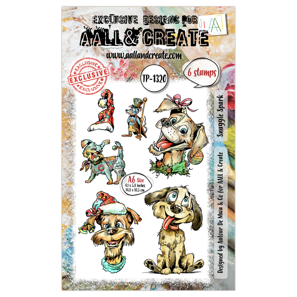 Aall and Create Santa's Sidekicks A6 Stamp Set Snuggle Spark (AALL-TP-1320)