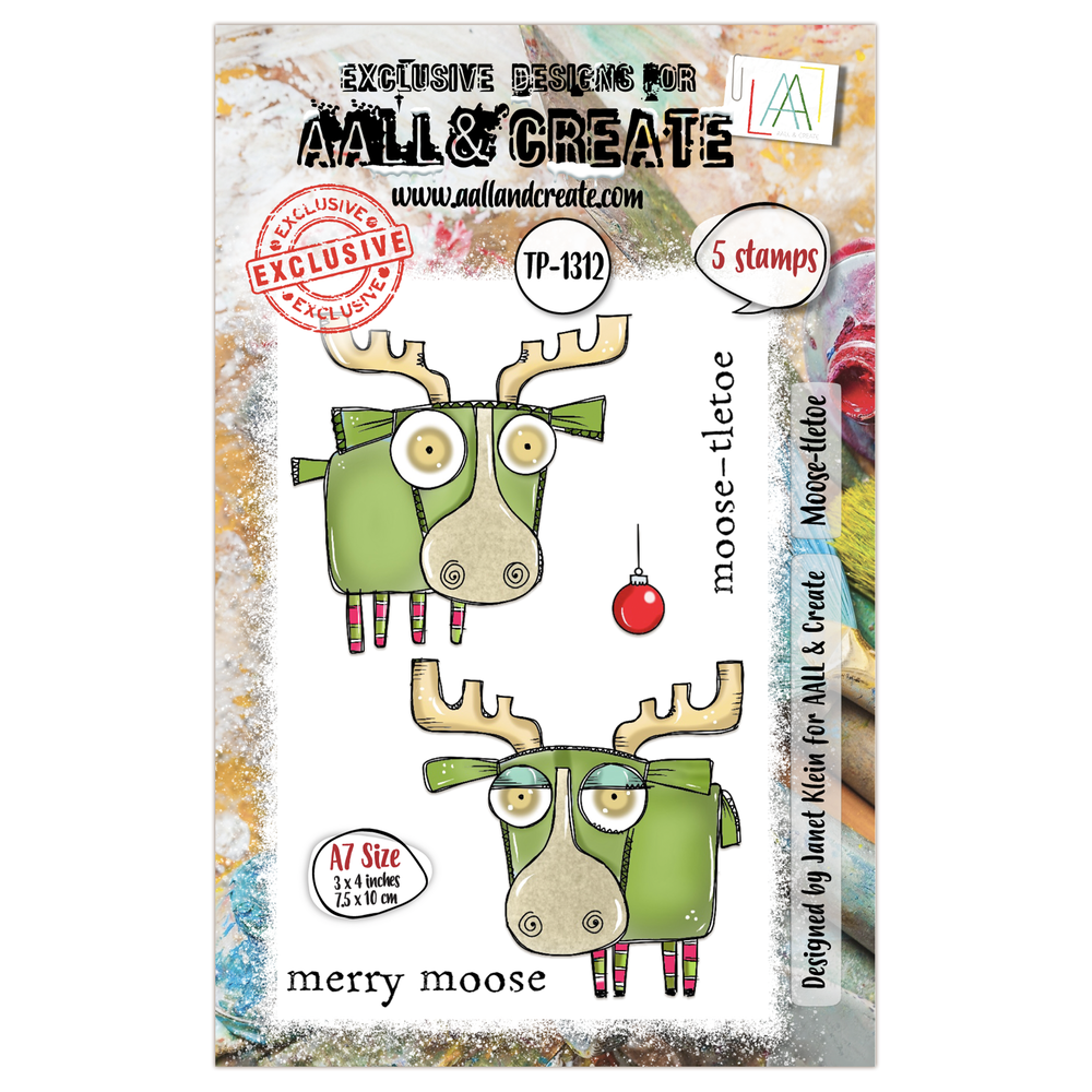 Aall and Create Twinkles & Tidings A7 Stamp Set Moose-tletoe (AALL-TP-1312)