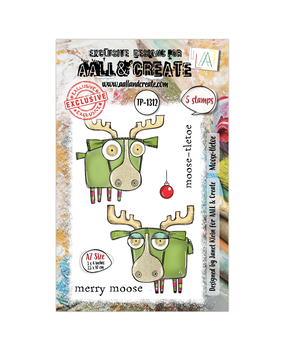 Aall and Create Twinkles & Tidings A7 Stamp Set Moose-tletoe (AALL-TP-1312)