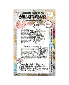 Aall and Create Twinkles & Tidings A7 Stamp Set Carols and Cancellations (AALL-TP-1319)