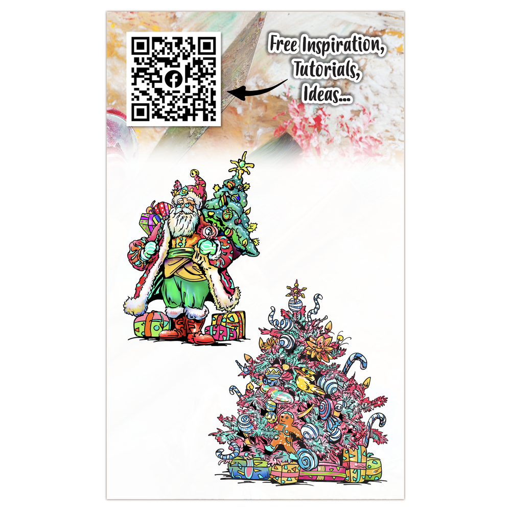 Aall and Create Santa's Sidekicks A6 Stamp Set Candy Tinsel (AALL-TP-1322)