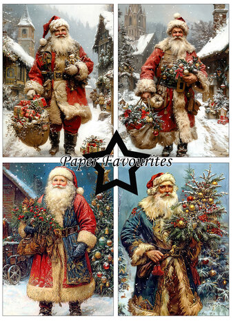 Paper Favourites Vintage Santa A6 Paper Pad (PFA591)
