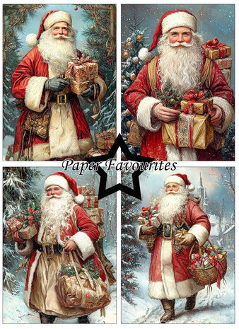 Paper Favourites Vintage Santa A6 Paper Pad (PFA591)
