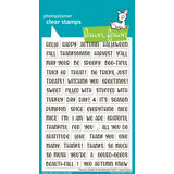 Lawn Fawn Henry's Build-A-Sentiment Fall Clear Stamps (LF3861)