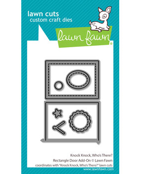 Lawn Fawn Knock, Knock, Who's There? Rectangle Door Add-On Lawn Cuts Dies (LF3864)
