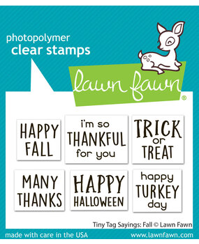 Lawn Fawn Tiny Tag Sayings Fall Clear Stamps (LF3862)