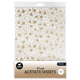Studio Light Snowflakes Gold Christmas Acetate Sheet (SL-ES-ACS16)