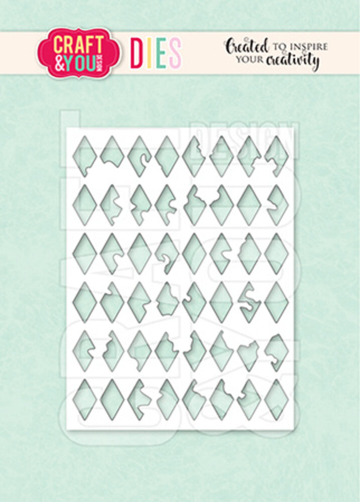 Craft & You Design Rhombus Background Dies (CW368) Craft & You Design Rhombus Background Dies (CW368)