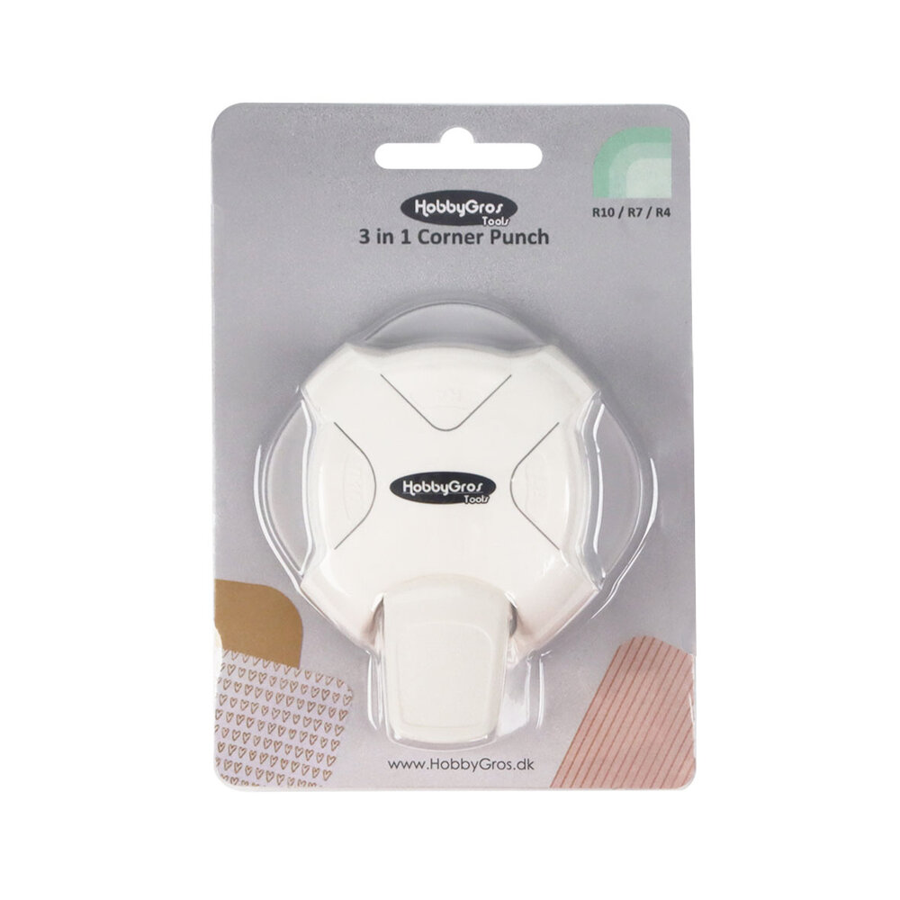 HobbyGros Storage 3 in 1 Corner Punch Round (HGT036)
